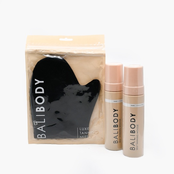 BALI BODY Ultimate Bundle 2 Bottles Self Tan Mousse in Dark & 1 Luxe Mitt - Picture 9 of 12